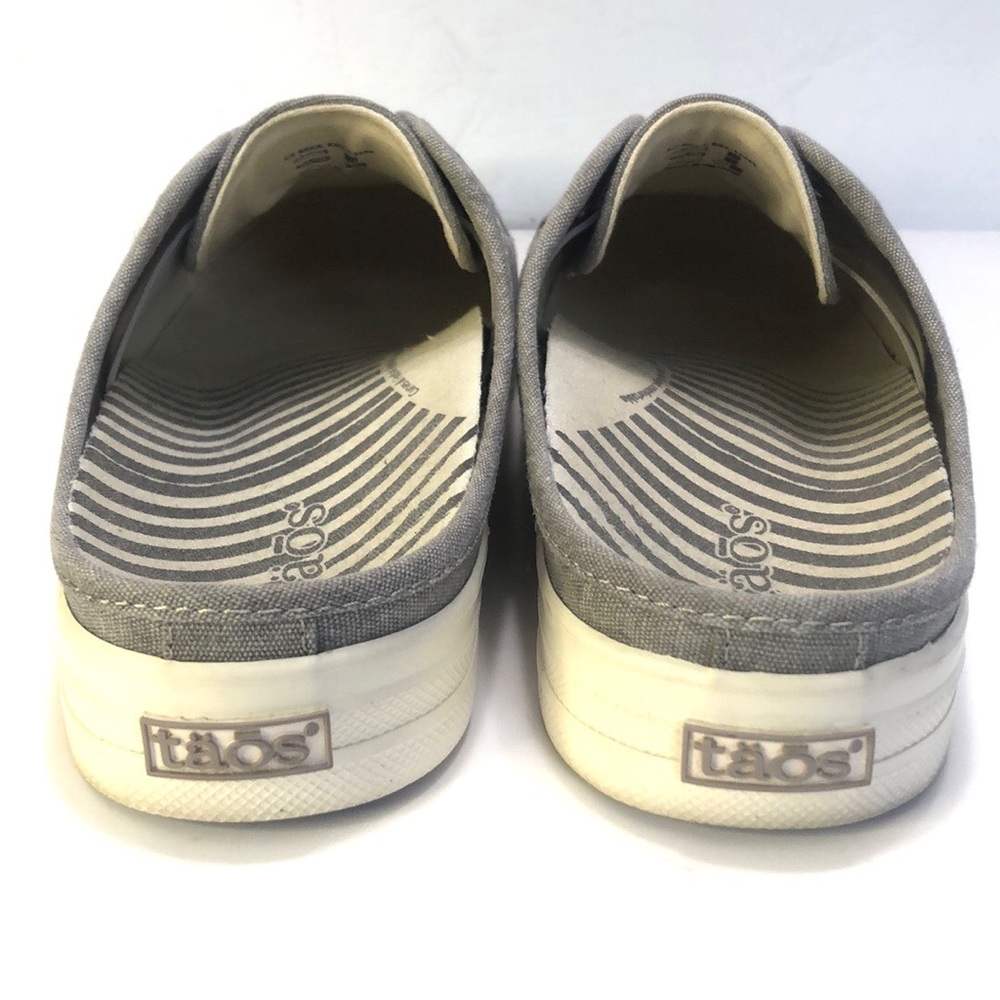 Taos EZ Soul Gray Off White Slip On Sneaker Mule size 8M - Picture 8 of 17